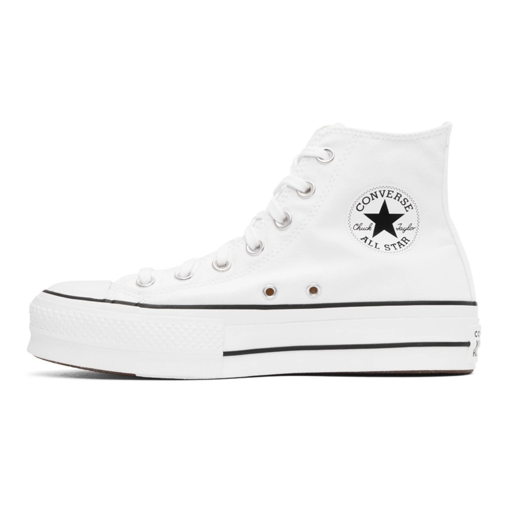 White Chuck Taylor Platform High Top Converse